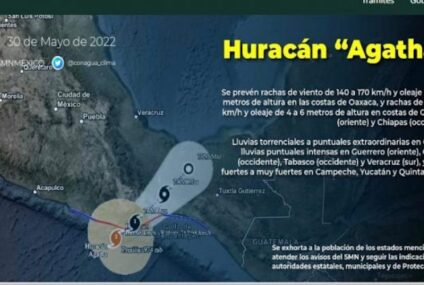 Ocho municipios de Chiapas en alerta por Ágatha