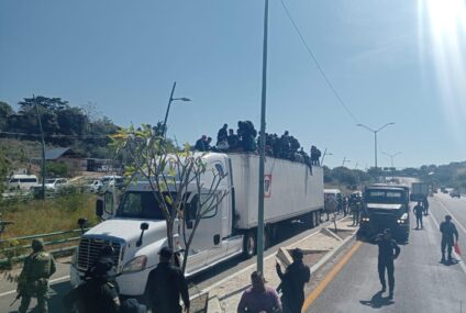 Rescate masivo de migrantes en Chiapa de Corzo