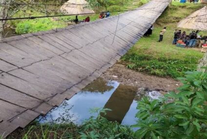 Colapsa puente del parque Ecoturístico el Arcotete de San Cristóbal