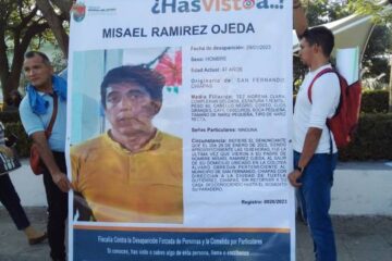 Familiares exigen la aparición con vida del profesor Misael Ramírez Ojeda