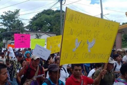 Indígenas realizan marcha para exigir paz y tranquilidad en Salto deAgua