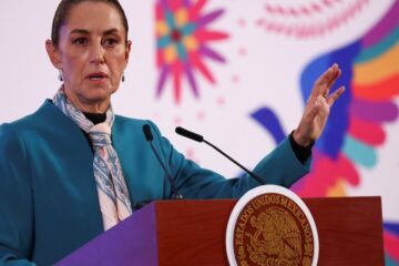 Sheinbaum condena las mantas a favor del Mencho en Michoacán: “Estamos en contra de la apología de estos grupos delictivos”