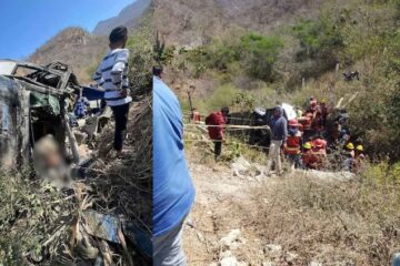 Al menos 18 muertos y 25 heridos tras volcar un autobús en la autopista Mitla-Tehuantepec, en Oaxaca