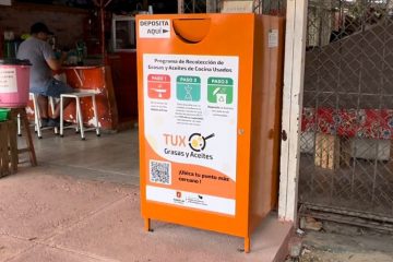 Instalan en mercados de Tuxtla Gutiérrez contenedores para recolectar aceite usado