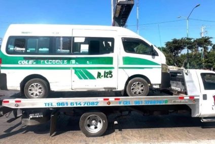 Retiran unidades de transporte público en malas condiciones en Tuxtla Gutiérrez